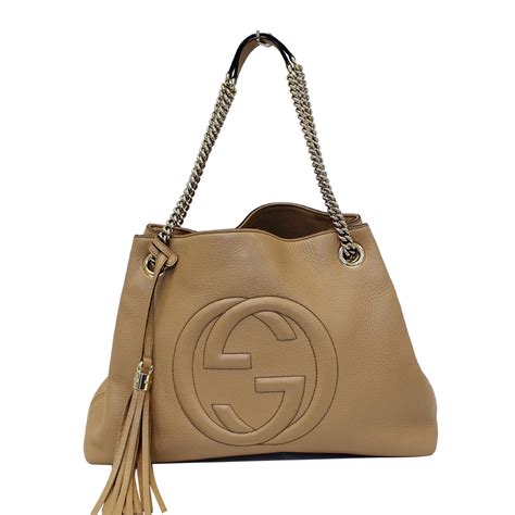 gucci soho pebbled leather shoulder bag|Gucci adjustable shoulder handbags.